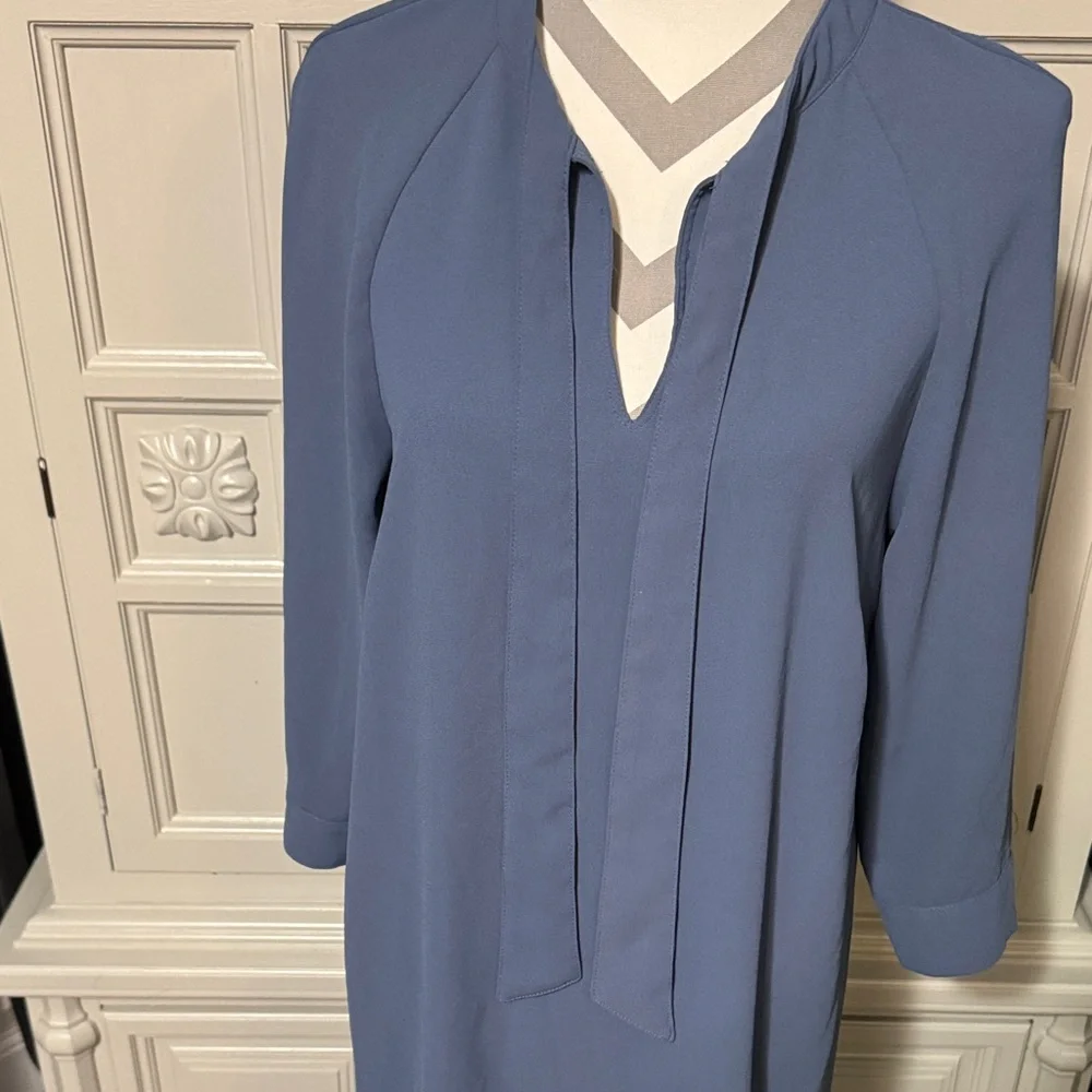 H&M Elegant Blue Women's Knee Length Dress Size 10 - Picture 5 of 10